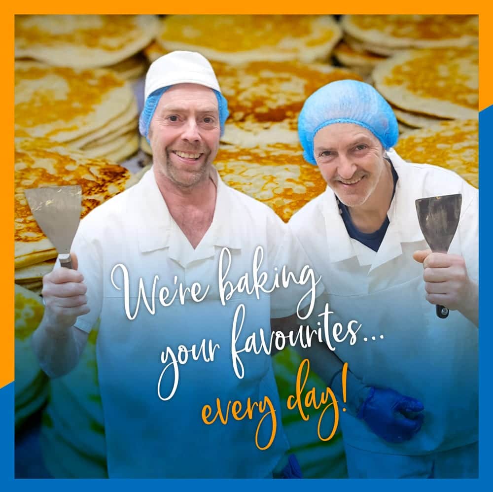 Fergusons bakery social media post with two bakers