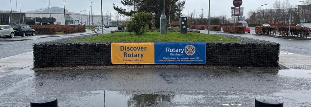 Discover Rotary roadside sign